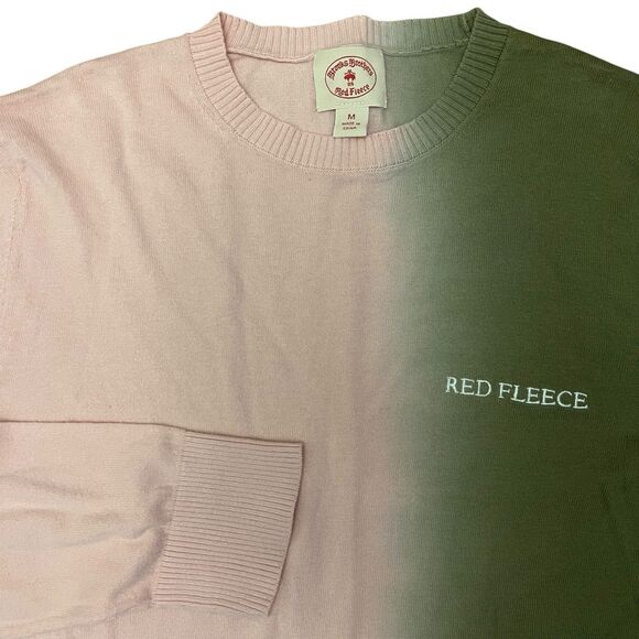 Brooks Brothers Other - Brooks Brothers Red Fleece Sweater‎ Mens Medium Pink Green Pullover Long Sleeve